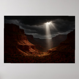 Caprock Canyons Poster - Dramatisches Sonnenstrahl