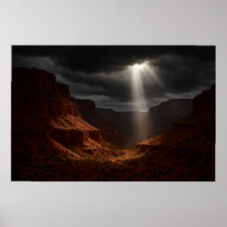 Caprock Canyons Poster - Dramatisches Sonnenstrahl