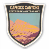 Caprock Canyons Staat Park und Trailway Texas Aufkleber (Vorderseite)
