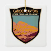 Caprock Canyons Staat Park und Trailway Texas Keramikornament (Rückseite)