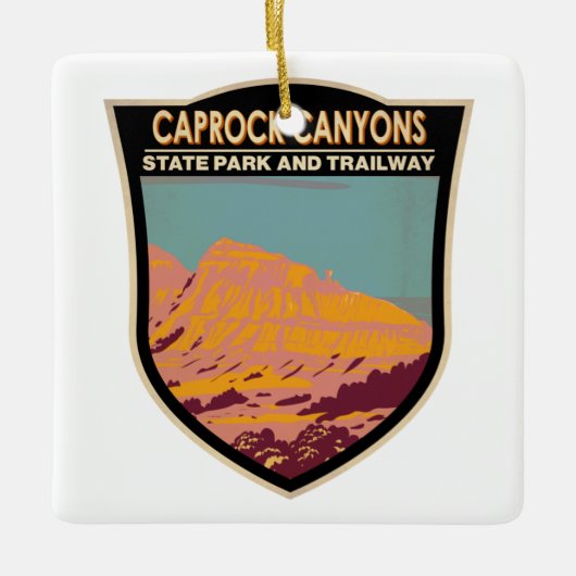 Caprock Canyons Staat Park und Trailway Texas Keramikornament (Vorderseite)