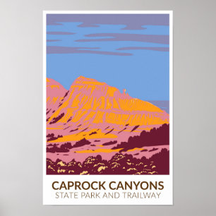 Caprock Canyons State Park und Trailway Texas  Poster