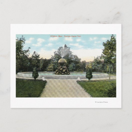 Capron Park Blick auf den Brunnen Postkarte (Vorderseite)