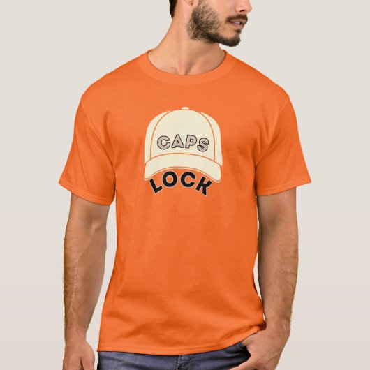 CAPS LOCK Design! T-Shirt (Vorderseite)