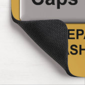 Caps Lock Fury Funny Mousepad Mouse Pad Spaß (Ecke)