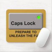 Caps Lock Fury Funny Mousepad Mouse Pad Spaß (Mit Mouse)