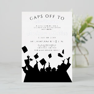 Caps of Abschluss Celebration Einladung
