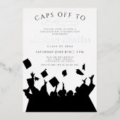 Caps of Abschluss Celebration Einladung (Vorderseite)
