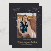 Caps und Confetti Abschluss Ankündigung (Vorne/Hinten)