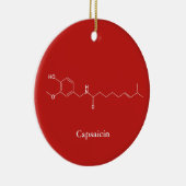 Capsaicin Molecule Chemie Niedlicher Chili Liebhab Keramik Ornament (Rechts)