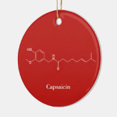 Capsaicin Molecule Chemie Niedlicher Chili Liebhab Keramik Ornament (Links)