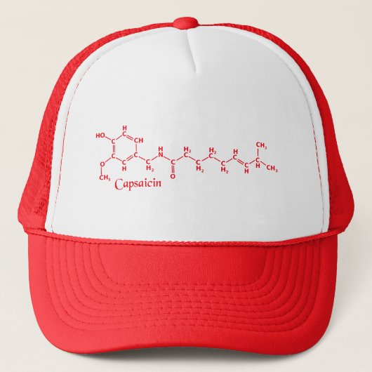 Capsaicin-Molekül-Kappe Truckerkappe (Vorderseite)
