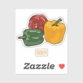 Capsicum-Cartoon-Abbildung Aufkleber (Blatt)