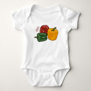 Capsicum-Cartoon-Abbildung Baby Strampler