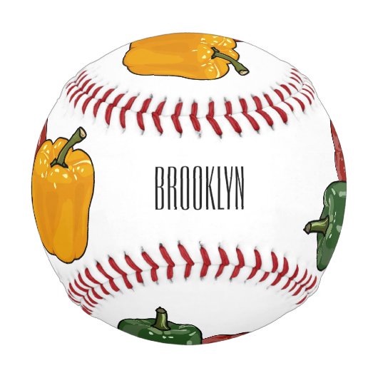 Capsicum-Cartoon-Abbildung Baseball (Vorderseite)