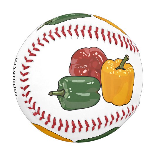 Capsicum-Cartoon-Abbildung Baseball (Vorderseite Links)