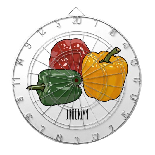 Capsicum-Cartoon-Abbildung Dartscheibe (vorne)