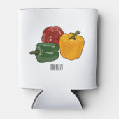 Capsicum-Cartoon-Abbildung Dosenkühler (Vorderseite)