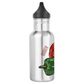 Capsicum-Cartoon-Abbildung Edelstahlflasche (Links)