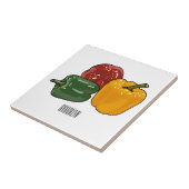 Capsicum-Cartoon-Abbildung Fliese (Seite)
