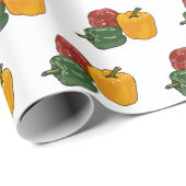 Capsicum-Cartoon-Abbildung Geschenkpapier (Rolleneckpunkt)