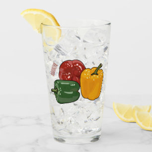 Capsicum-Cartoon-Abbildung Glas