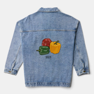 Capsicum-Cartoon-Abbildung Jeansjacke