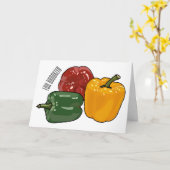Capsicum-Cartoon-Abbildung Karte (Gelbe Blume)