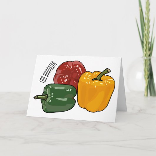 Capsicum-Cartoon-Abbildung Karte (Vorderseite)