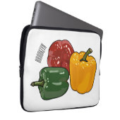 Capsicum-Cartoon-Abbildung Laptopschutzhülle (Vorne Rechts)