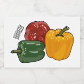 Capsicum-Cartoon-Abbildung Lebensmitteletikett (Einzelnes Label)