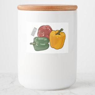 Capsicum-Cartoon-Abbildung Lebensmitteletikett
