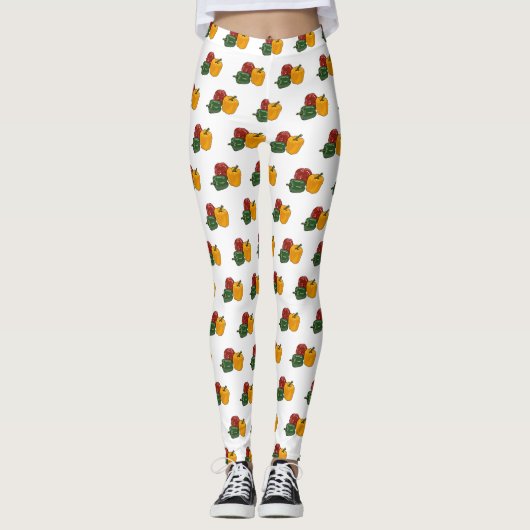 Capsicum-Cartoon-Abbildung Leggings (Vorderseite)