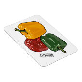 Capsicum-Cartoon-Abbildung Magnet (Rechte Seite)