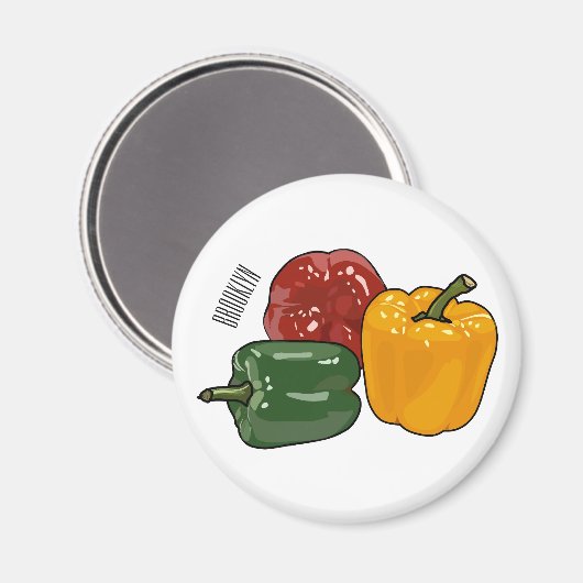 Capsicum-Cartoon-Abbildung Magnet (Vorderseite/Rückseite)
