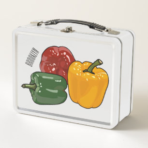 Capsicum-Cartoon-Abbildung Metall Brotdose