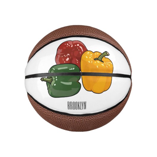 Capsicum-Cartoon-Abbildung Mini Basketball (Vorderseite)