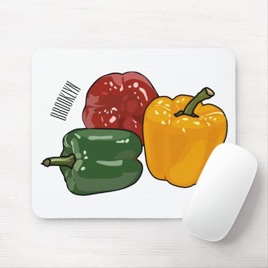 Capsicum-Cartoon-Abbildung Mousepad (Mit Mouse)