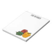 Capsicum-Cartoon-Abbildung Notizblock (Rotiert)