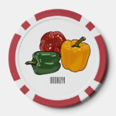 Capsicum-Cartoon-Abbildung Pokerchips (Rückseite)