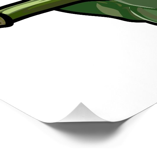 Capsicum-Cartoon-Abbildung Poster (Ecke)