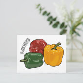 Capsicum-Cartoon-Abbildung Postkarte (Stehend Vorderseite)