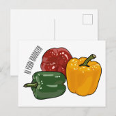 Capsicum-Cartoon-Abbildung Postkarte (Vorne/Hinten)