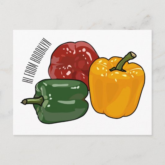 Capsicum-Cartoon-Abbildung Postkarte (Vorderseite)