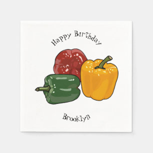 Capsicum-Cartoon-Abbildung Serviette