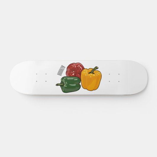 Capsicum-Cartoon-Abbildung Skateboard (Horizontal)