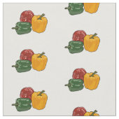 Capsicum-Cartoon-Abbildung Stoff (Nahaufnahme)
