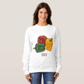 Capsicum-Cartoon-Abbildung Sweatshirt (Vorne ganz)