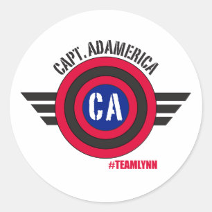 Capt Adamerica Round Aufkleber