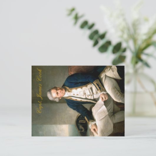 Capt. James Cook Postcard, Entdecker von Hawaii Postkarte (Stehend Vorderseite)